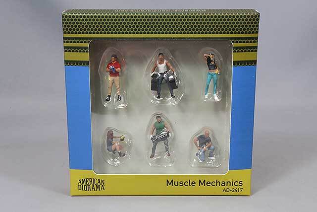 アメリカンジオラマ 1/64 フィギュア マッスルメカニックス 6個セット