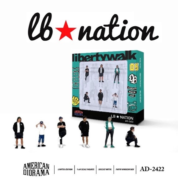 アメリカンジオラマ 1/64 フィギュア LB-Nation 6個セット