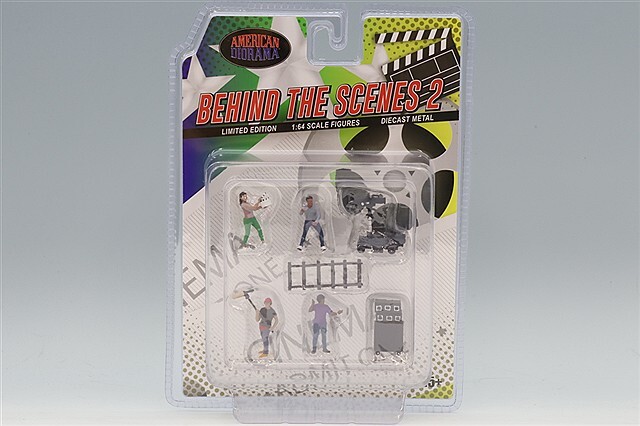 アメリカンジオラマ 1/64 フィギュア 舞台裏2 9個セット(フィギュア4個