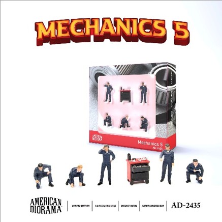 アメリカンジオラマ 1/64 フィギュア メカニックス 5 6個セット
