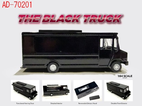 アメリカンジオラマ 1/64 フードトラック ザ・ブラックトラック