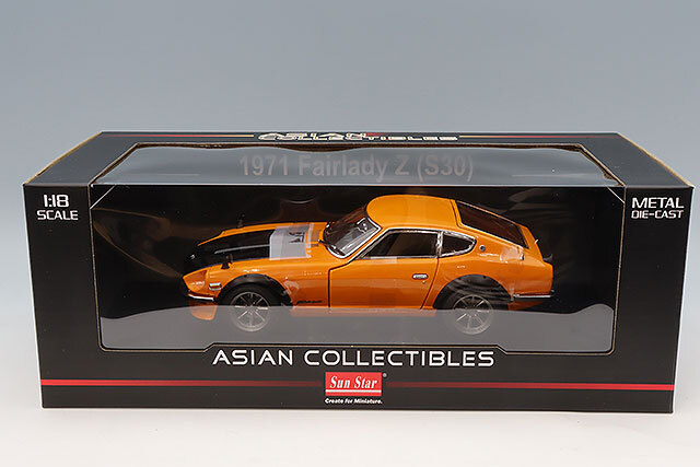 サンスター 1/18 日産 フェアレディ Z (S30) オレンジ/カーボン