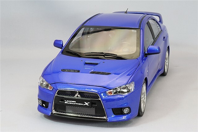 サンスター 1/18 三菱 ランサー エボリューション X ブルーメタリック 