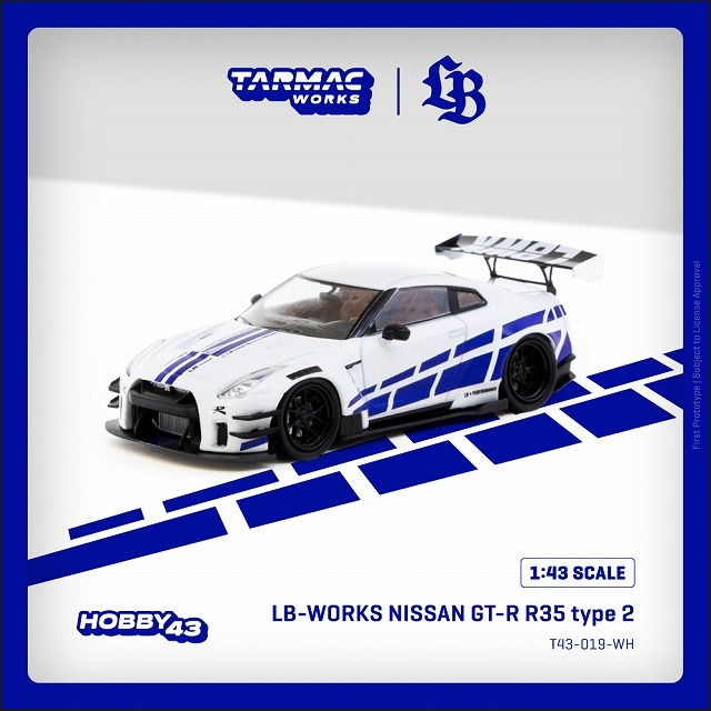 ☆予約品☆ Tarmac 1/43 LB-WORKS 日産 GT-R R35 タイプ2 ホワイト