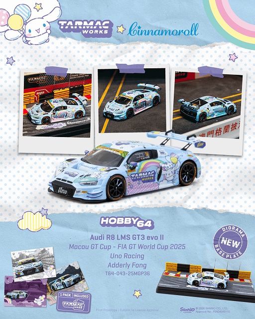 ☆予約品☆ Tarmac 1/64 アウディ R8 LMS GT3 evo II 2025 マカオGT