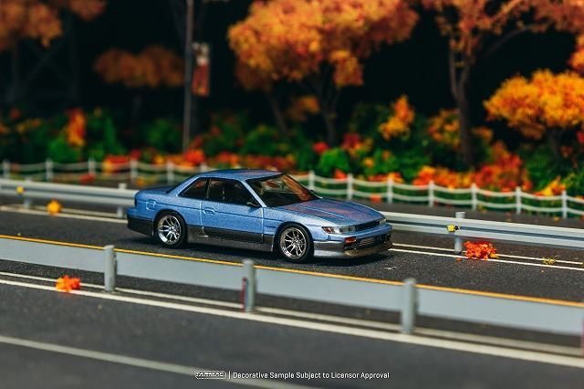 Tarmac 1/64 VERTEX 日産 シルビア S13 ブルー/グレイ
