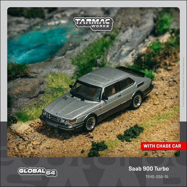 Tarmac 1/64 サーブ 900 ターボ シルバー