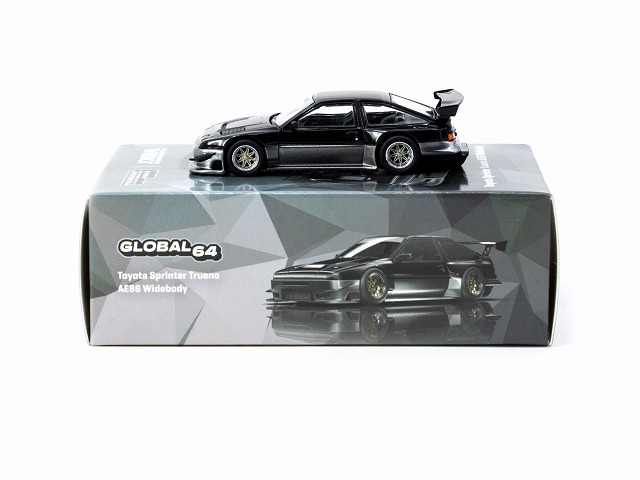 Tarmac 1/64 トヨタ スプリンター トレノ AE86 ワイドボディ ブラック