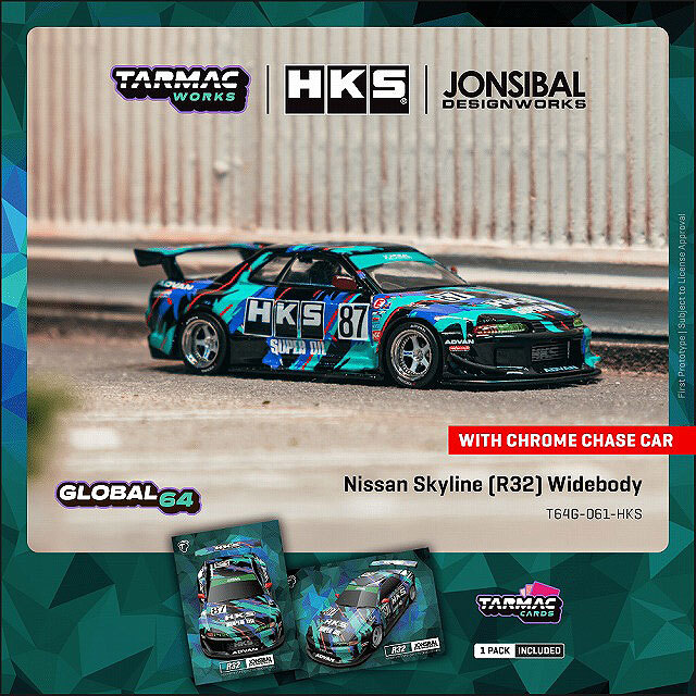 Tarmac 1/64 日産 スカイライン (R32) ワイドボディ HKS