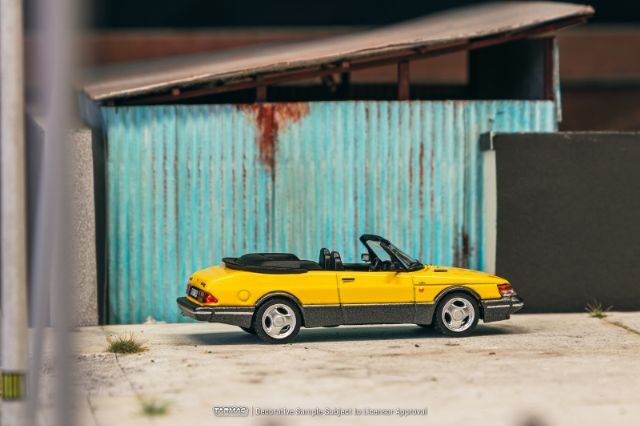 Tarmac 1/64 サーブ 900 ターボ コンバーチブル イエロー