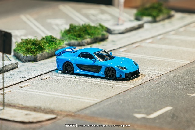 Tarmac 1/64 マツダ RX-7 ヴェイルサイド フォーチュン7 ブルー