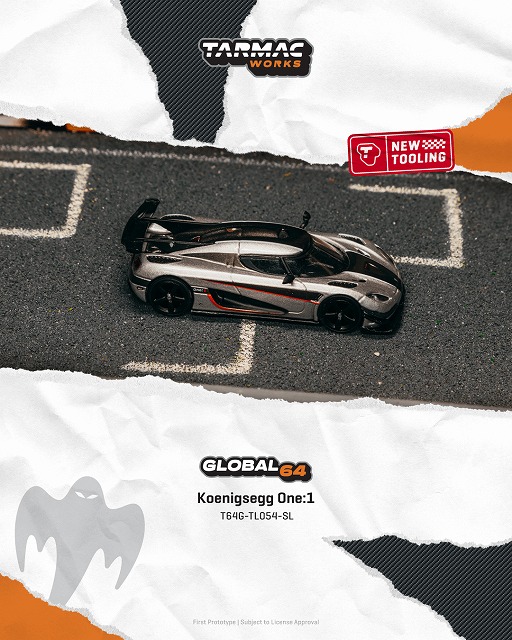 Tarmac 1/64 ケーニグセグ One:1 シルバー