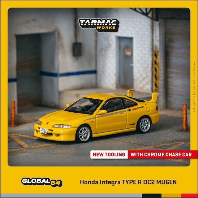 Tarmac 1/64 ホンダ インテグラ タイプR DC2 無限 サンライトイエロー