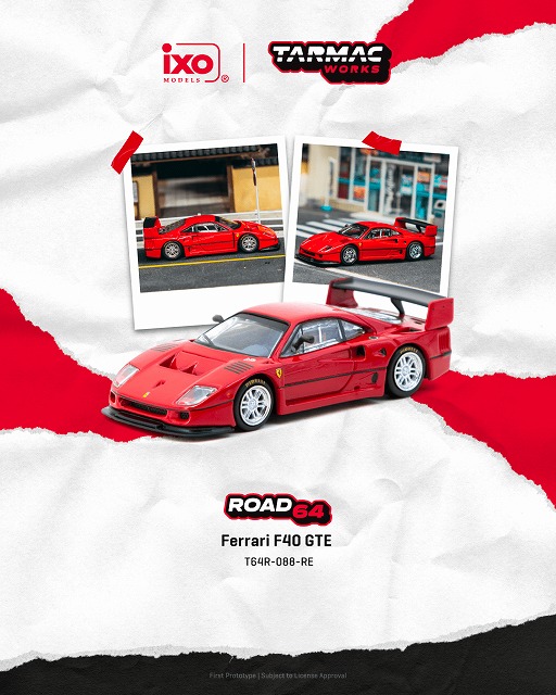 TASCHEN 限定エディション 2018/19 赤 ☆予約品☆ Tarmac 1/64 フェラーリ F40 GTE レッド