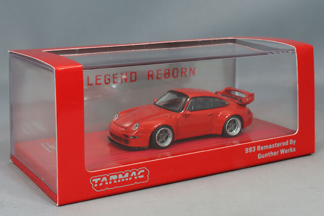 Tarmac 1/64 ポルシェ 993 リマスタード by ガンサーワークス レッド