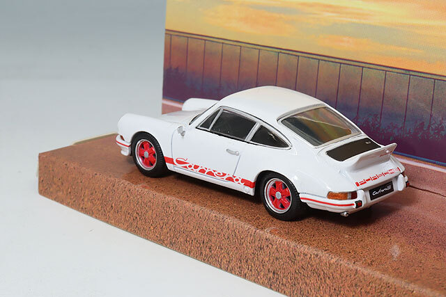 Tarmac 1/64 ポルシェ 911 カレラ RS 2.7 ライトウェイト ホワイト/レッド