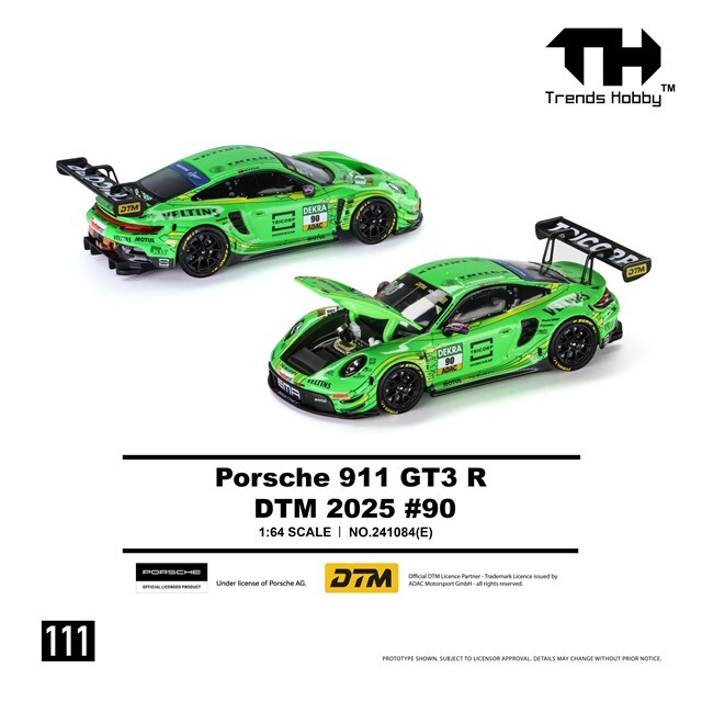 ☆予約品☆ Trends Hobby 1/64 ポルシェ 911 GT3R 2025 DTM #90 A.ギュベン