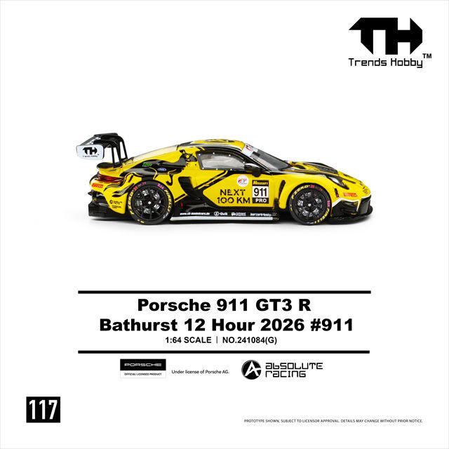 リクエスト品① 11/3予定 ☆予約品☆ Trends Hobby 1/64 ポルシェ 911 GT3 R B12H 2026 #911