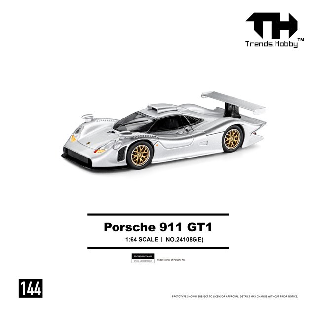☆予約品☆ Trends Hobby 1/64 ポルシェ 911 GT1 1998 シルバー