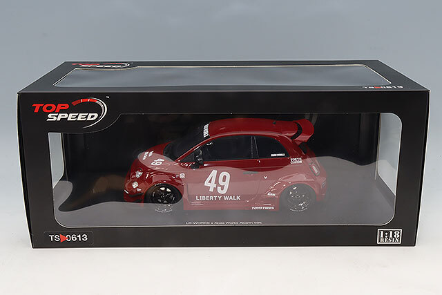 TOP SPEED 1/18 アバルト 595 LB-WORKS x Abas Works レッド