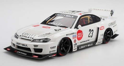 TOP SPEED シルビアS15 ミニカー1/18 ☆予約品☆ TOP SPEED 1/18 日産 シルビア(S15) LB-スーパーシルエット