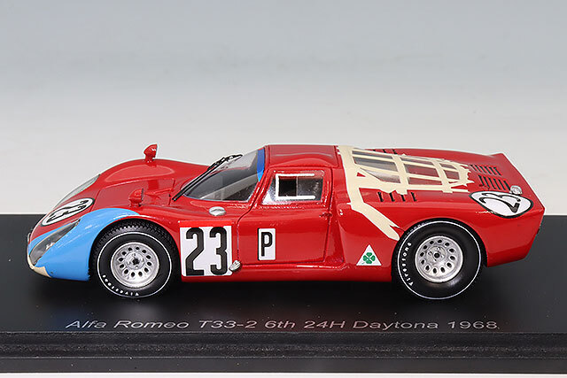 スパーク 1/43 アルファロメオ T33-2 1968 デイトナ24H 6位 #23 M