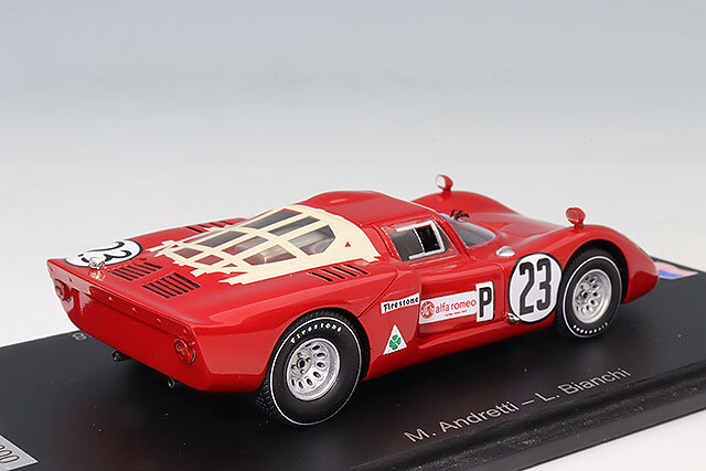 スパーク 1/43 アルファロメオ T33-2 1968 デイトナ24H 6位 #23 M