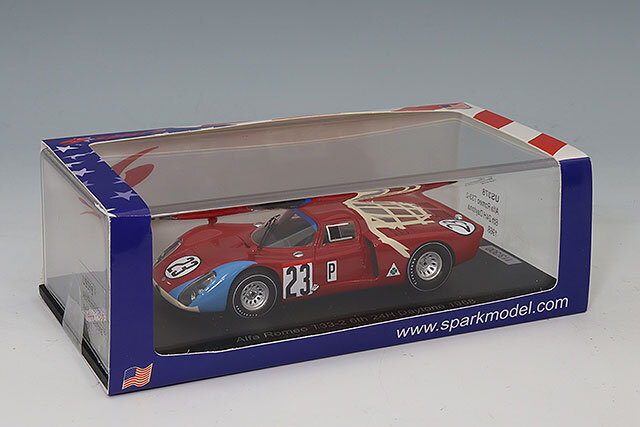 スパーク 1/43 アルファロメオ T33-2 1968 デイトナ24H 6位 #23 M