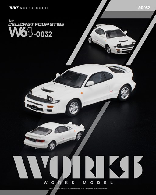 ☆予約品☆ WORKS Model 1/64 トヨタ セリカ GT-FOUR ST185 ホワイト