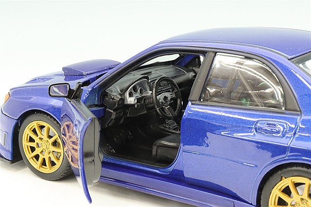 WELLY 1/24 スバル インプレッサ WRX STI ブルー/スポイラー無し