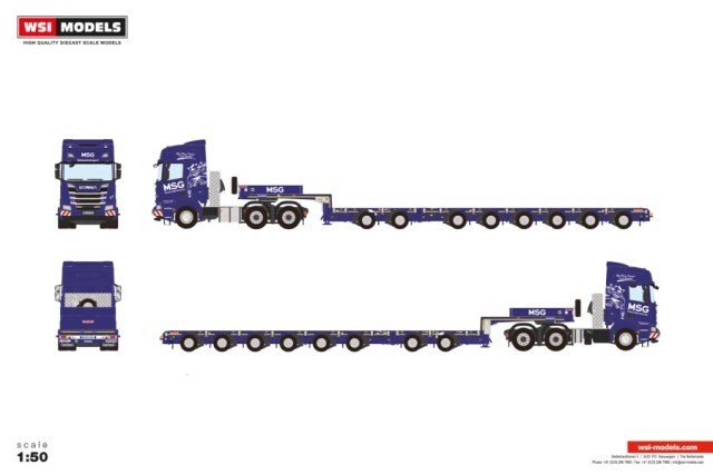 wsi スカニア　R6 ハイライン　ツインステアー　1/50 ☆予約品☆ WSI 1/50 スカニア R ハイライン CR20H 6x4 MANOOVR