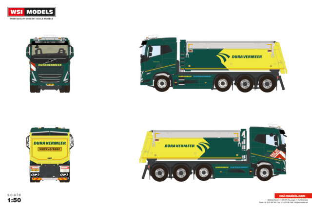WSI 1/50 ボルボ 8x4 + 5ac Nooteboom 梱包条件有 Laso; VOLVO FH4 GLOBETROTTER XL 8X4 NOOT | WSI Models