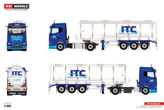 ☆予約品☆ WSI 1/50 MAN TGX GM 4X2 タンクトレーラー 3アクスル ITC