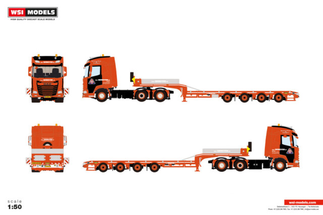 ☆予約品☆ WSI 1/50 DAF XF SH スカイライト付き 6×2 タグアクスル