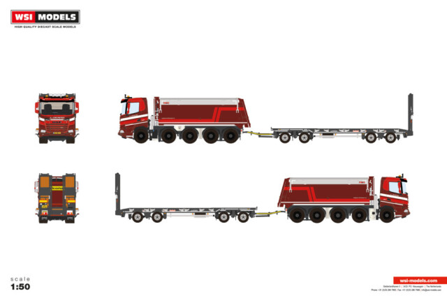 ☆予約品☆ WSI 1/50 DAF XF DL MY25 10×4 ダンプトラック ローダー