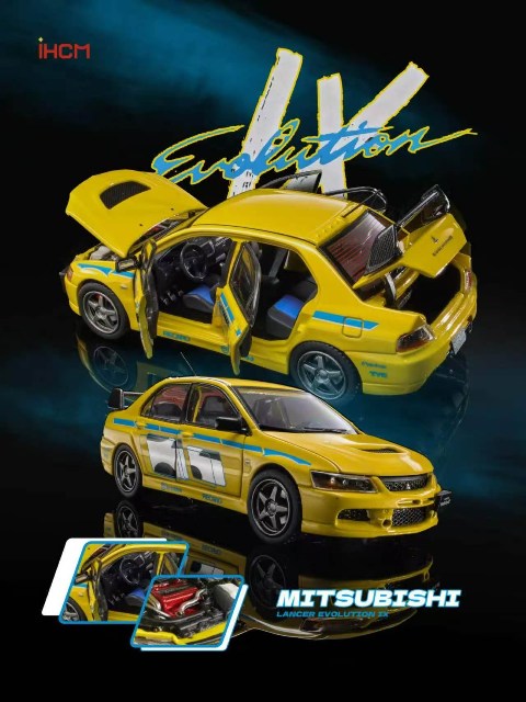 【IHCM】 1/64 三菱 ランサーエボリューションIX GSR 午年 ☆予約品☆ iHCM 1/64 三菱 ランサー エボリューションIX GSR イエロー