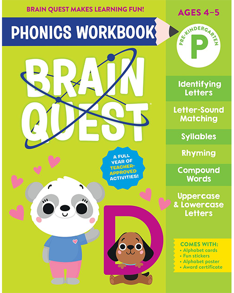 BRAIN QUEST PHONICS WORKBOOK: PRE-K
