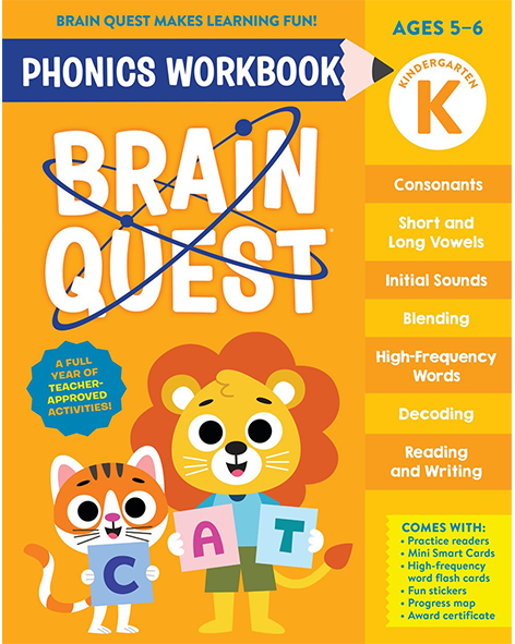 BRAIN QUEST PHONICS WORKBOOK: KINDERGARTEN