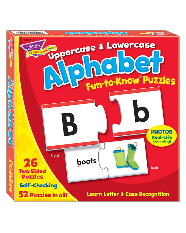 UPPERCASE & LOWERCASE ALPHABET (FUN-TO-KNOW PUZZLES)