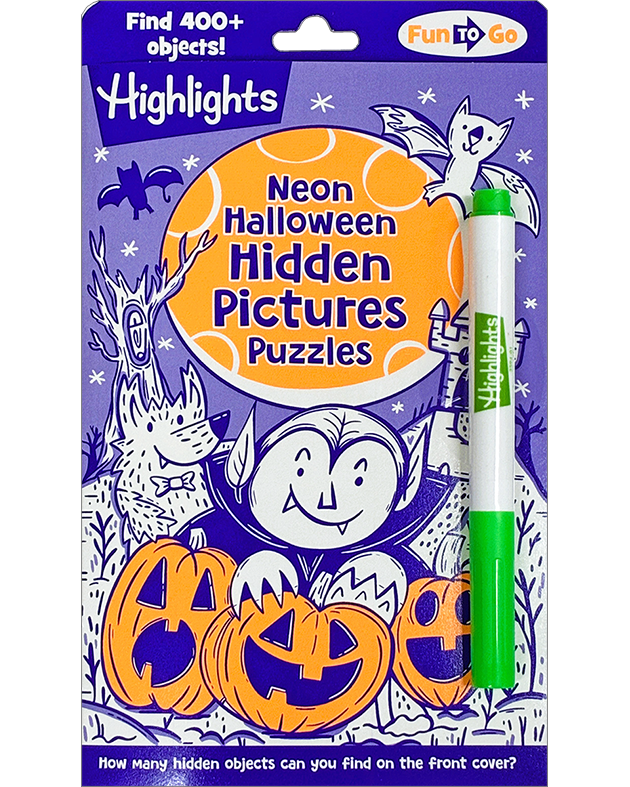 NEON HALLOWEEN HIDDEN PICTURES PUZZLES(P
