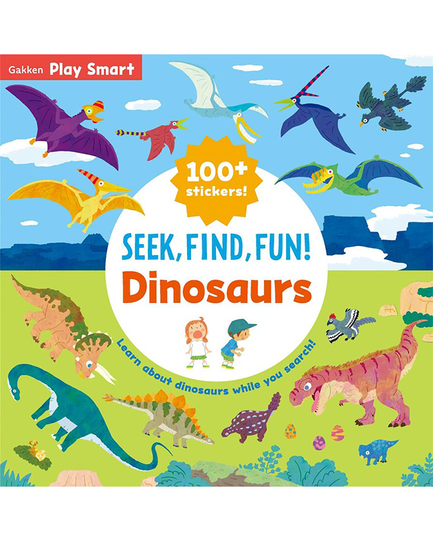PLAY SMART STICKERS SEEK FIND FUN DINOSA