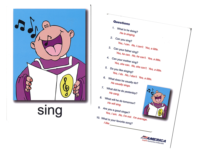 GIANT ACTION VERBS 新版(FC855) こども英語教材 Kids Mart