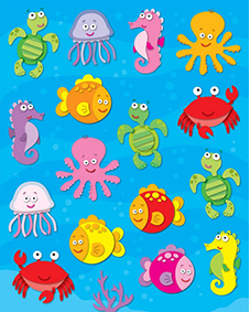SEA LIFE SHAPE STICKERS (CD-168039)