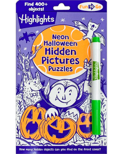 NEON HALLOWEEN HIDDEN PICTURES PUZZLES(P