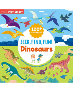 PLAY SMART STICKERS SEEK FIND FUN DINOSA