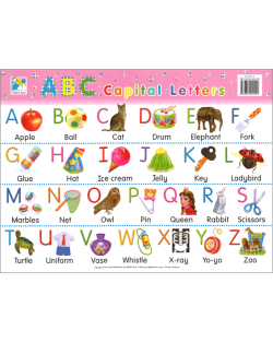 Km450 Abc Capital Letters Mini Wall Chart こども英語教材 Kids Mart