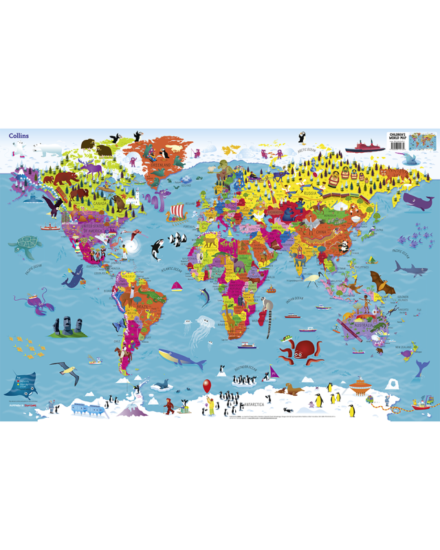 KM397: COLLINS CHILDREN'S WORLD MAP (2019ver.)