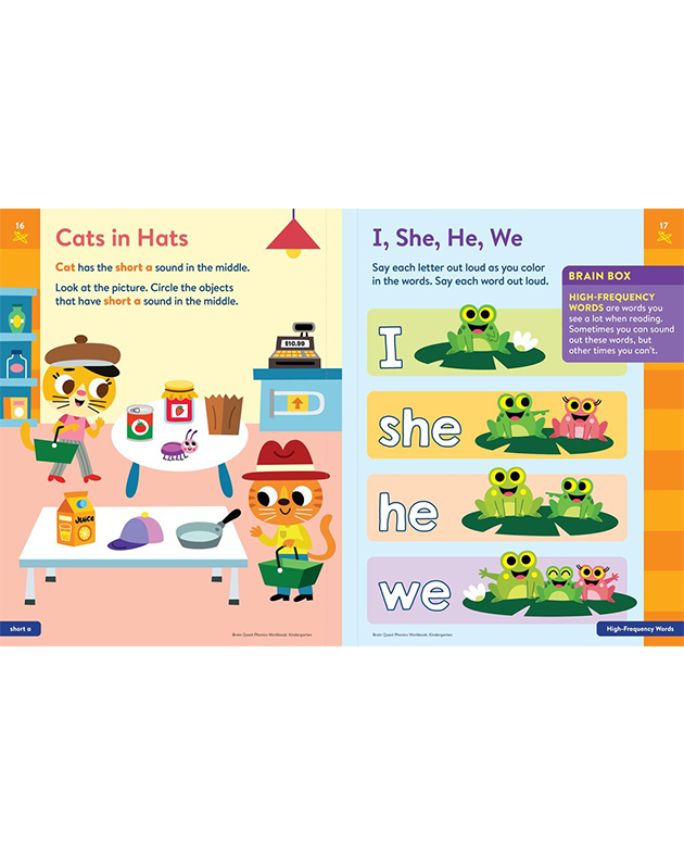 KM226: BRAIN QUEST PHONICS WORKBOOK: KINDERGARTEN