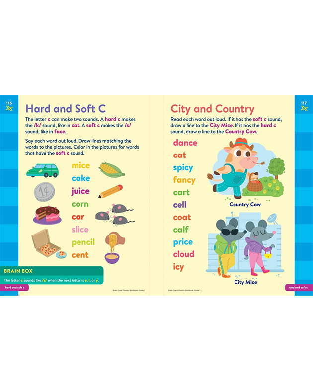 KM227: BRAIN QUEST PHONICS WORKBOOK: GRADE 1