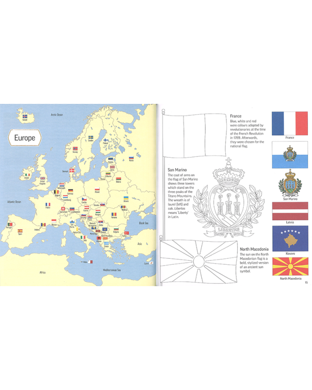 KM245: FLAGS OF THE WORLD TO COLOUR